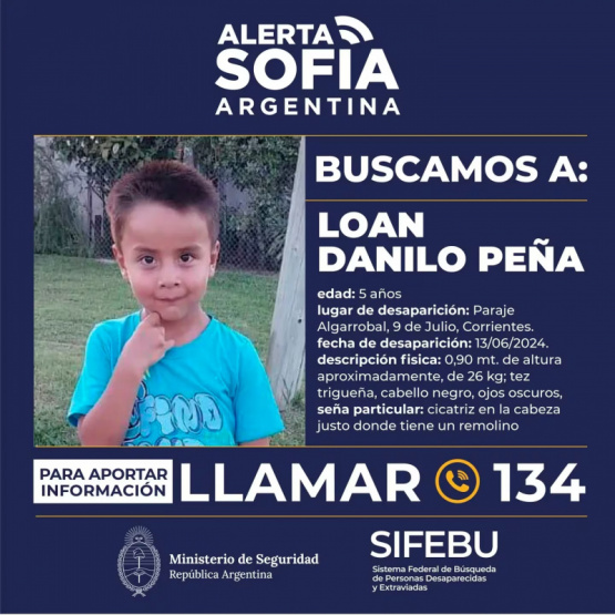 Cómo sigue la búsqueda de Loan en Corrientes
