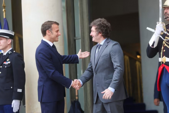 Milei se reunió con Macron en la antesala de la fiesta de apertura de los Juegos Olímpicos
